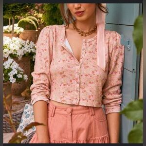 LoveShackFancy Jonah crop cardigan